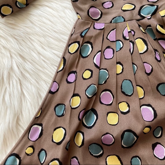 BCBGMaxAzria Multicolor Dot Silk Halter Top - Picture 3 of 9